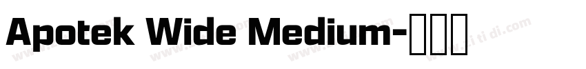Apotek Wide Medium字体转换